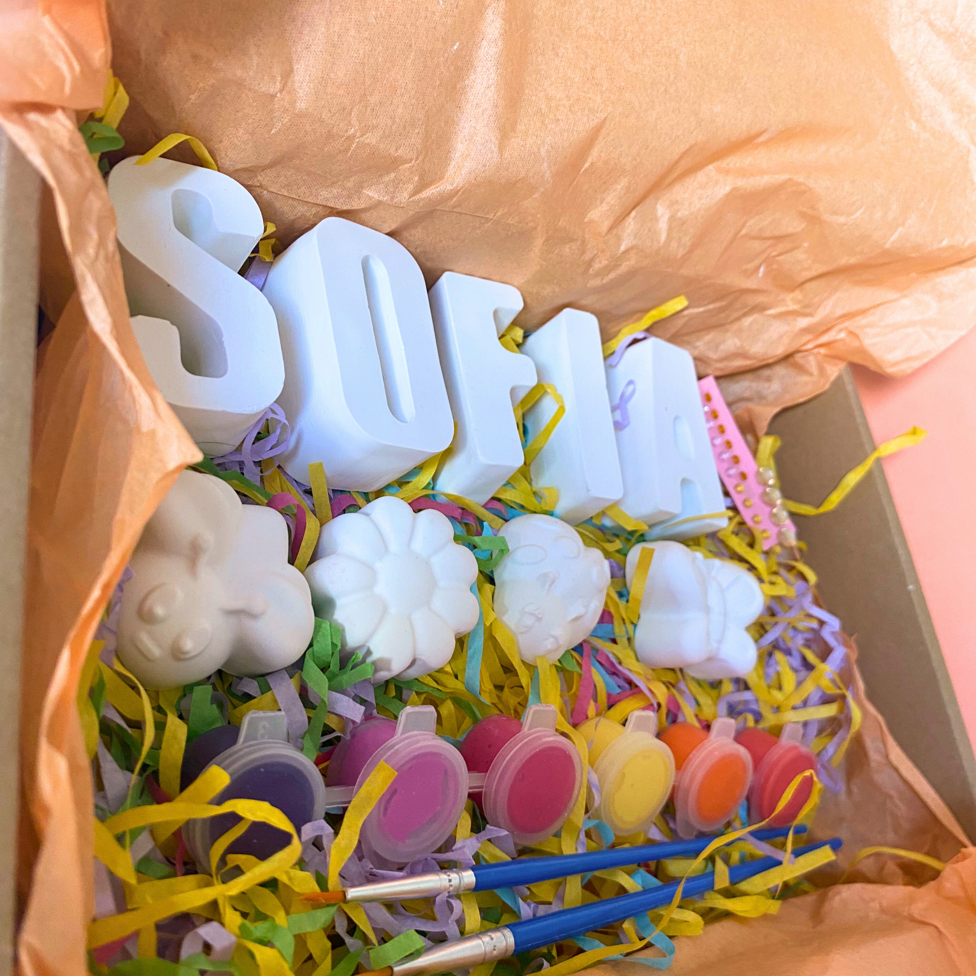 Personalised Garden Friends Paint Kit – Bee, Butterfly & Name | The Colour Gift Co.