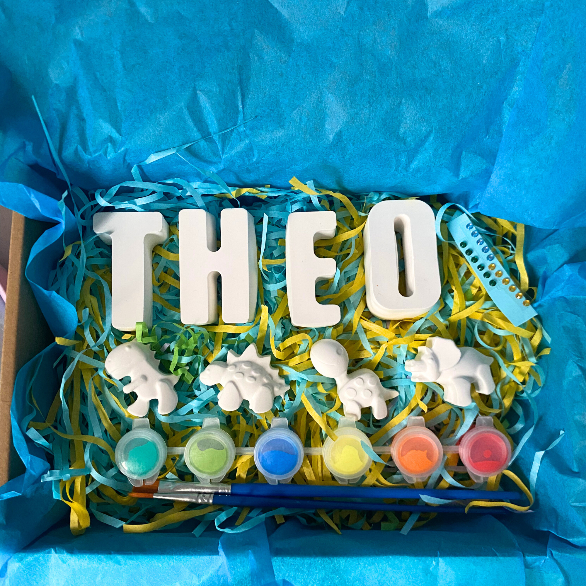 Personalised Dinosaur Paint Kit – Custom Name & Roaring Fun | The Colour Gift Co.